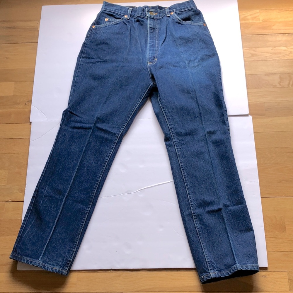 Lee Classic Blue Denim Jeans Size 16P Petite Straight Leg